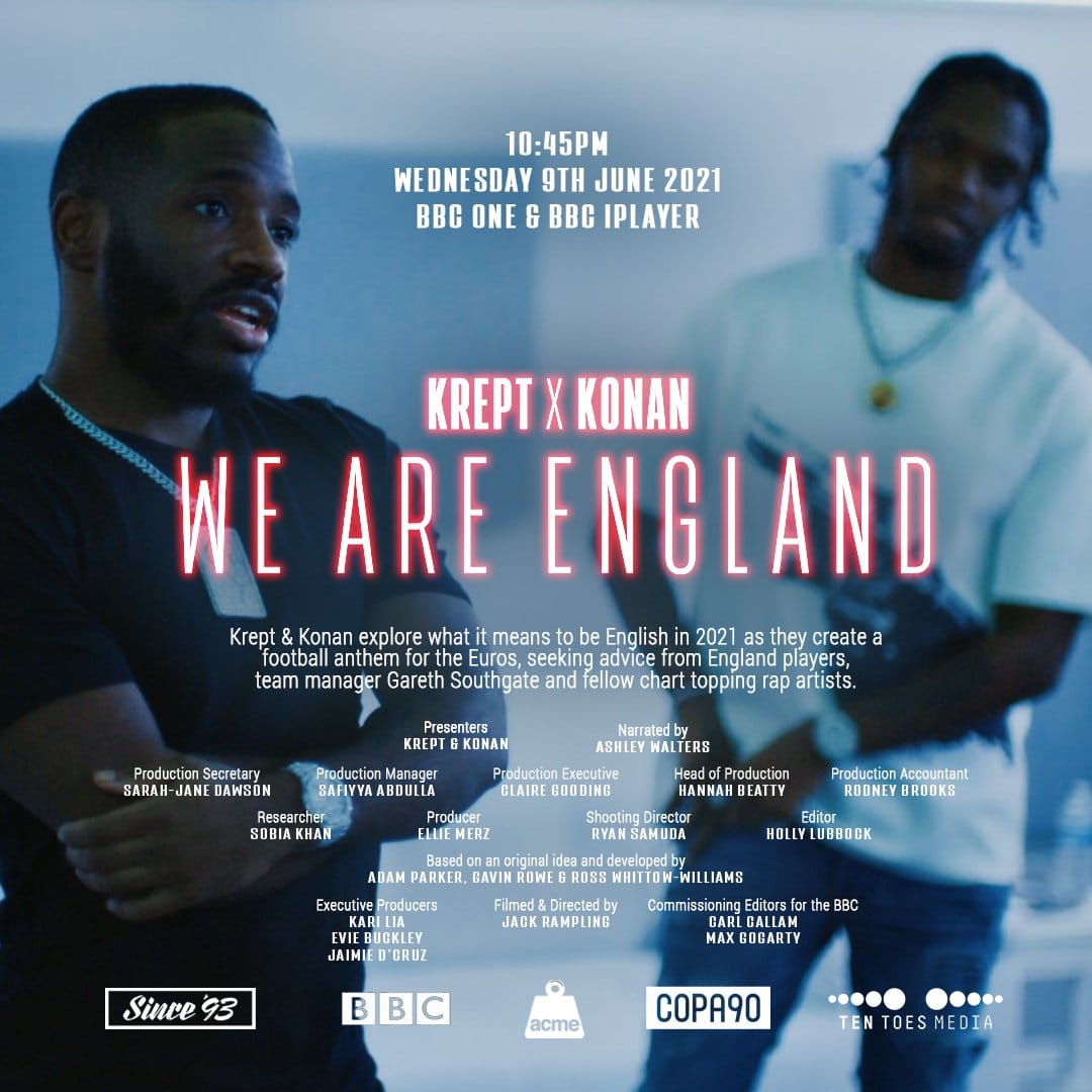 Copyist & Music Preparation for Krept and Konan We Are England 'Ole'